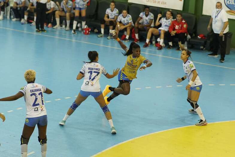 Momento del partido disputado este sábado en Telde/TA.